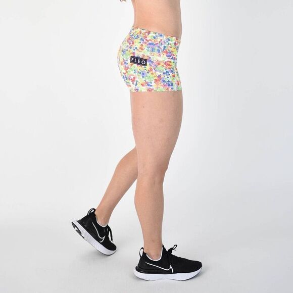 Fleo neon green low rise contour party flowers excellent condition size small wo - Picture 8 of 9